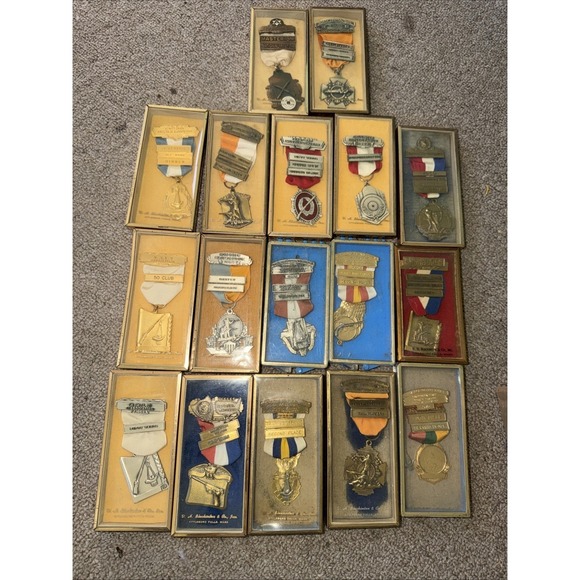 Other - Lot of (17) Vintage Blackinton Rifle & Pistol Shooting Medals – Marksman Awards